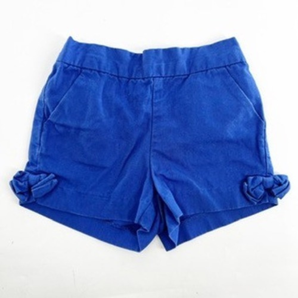 Janie and Jack Blue‎ Ruffle Hem Elastic Waist Shorts Kids 6-12 Months Cotton